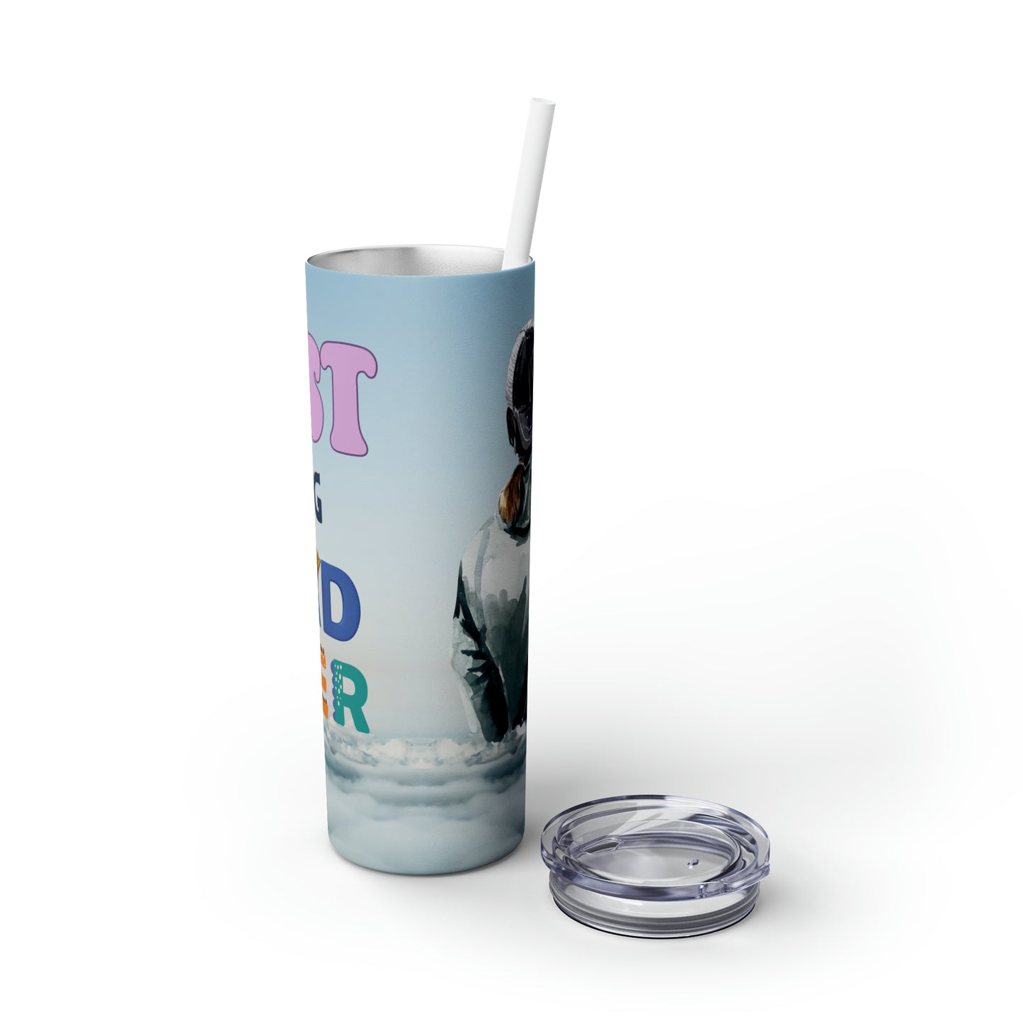 Best Dog Dad Ever Skinny Tumbler with Straw