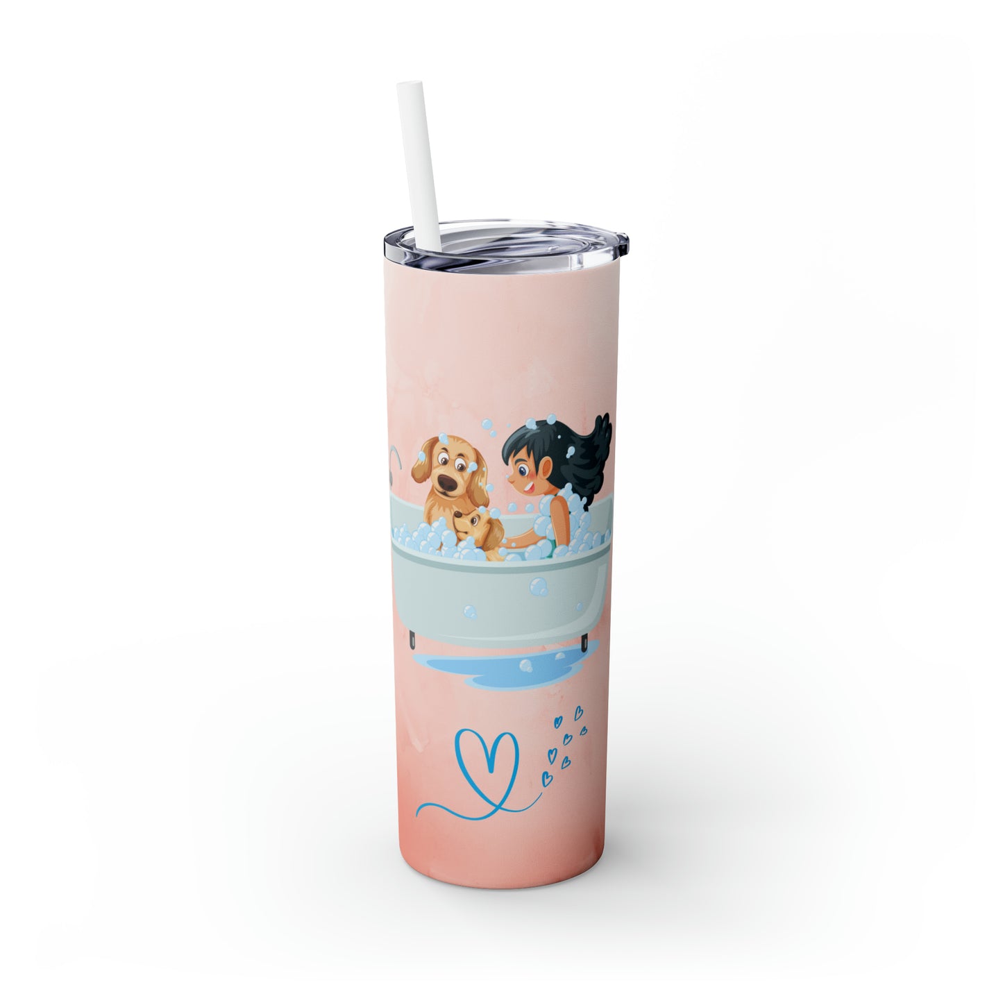 Best Dog Mom Ever Skinny Tumbler with Straw