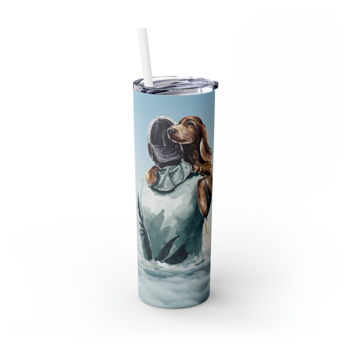 Best Dog Dad Ever Skinny Tumbler with Straw